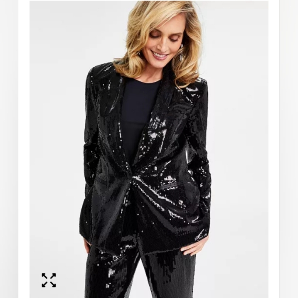 INC, NWOT, Black, Size Small, Sequin Blazer